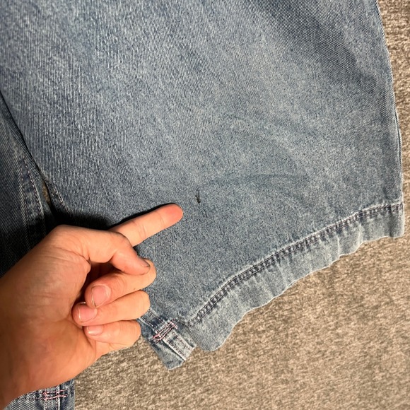 Y2K Baggy Jorts ALAB Mens Deep Pockets Skate Short Embroidered Star Graphic Blue - Picture 3 of 13